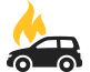 logo voiture brulée